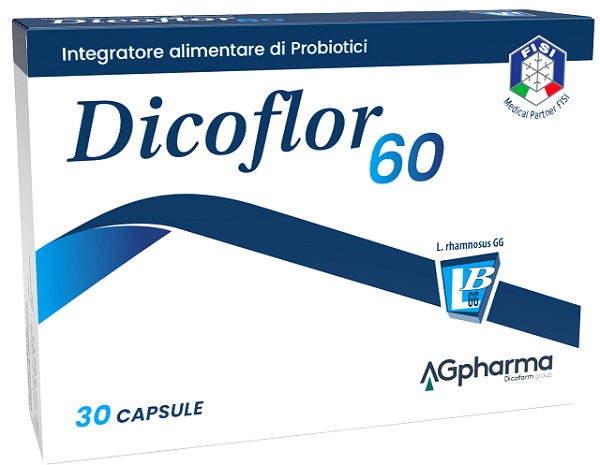 Dicoflor 60 Integratore Probiotico per l'Equilibrio della Flora Intestinale 30 Capsule