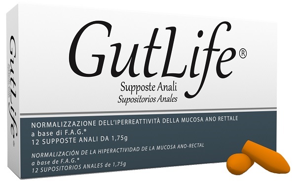 Gutlife Supposte Anali Normalizzazione Dell'iperreattività Della Mucosa Ano Rettale 12 Pezzi