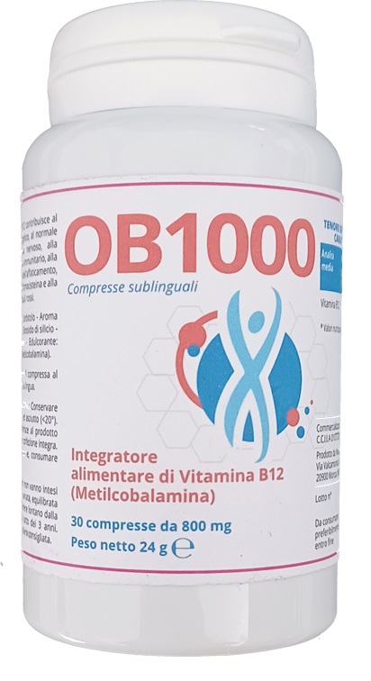 Ob1000 Integratore Vitamina B12 in Compresse Sublinguali 30 Compresse - OMNIAEQUIPE SAS