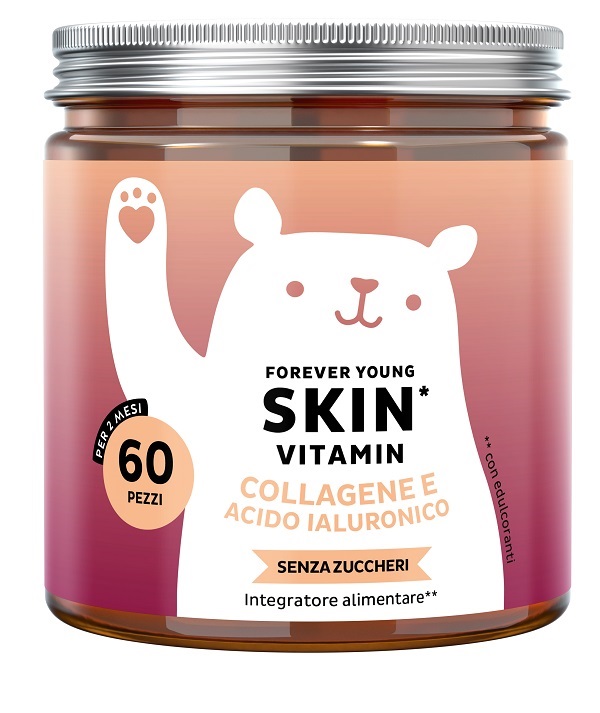 Bears with benefits forever young skin vitamin 60 caramelle gommose con edulcoranti senza zuccheri