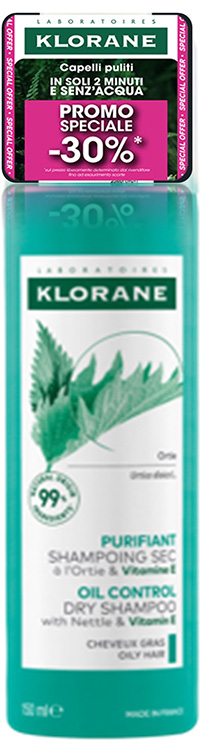 klorane shampoo secco ortica 150 ml offerta speciale