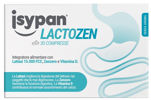 Isypan lactozen 30 compresse da 0,48 g senza aroma senza glutine senza lattosio