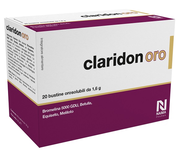 Claridon Oro Integratore Per Il Drenaggio Dei Liquidi E Il Benessere Del Microcircolo 20 Bustine Orosolubili