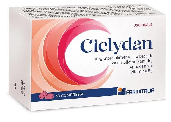 Farmitalia Ciclydan Integratore Ciclo Mestruale Agnocasto e Vitamina B6 30 Compresse