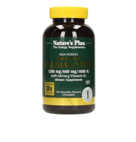 Nature’s Plus Cal Mag D3 60 Tavolette Masticabili Vaniglia