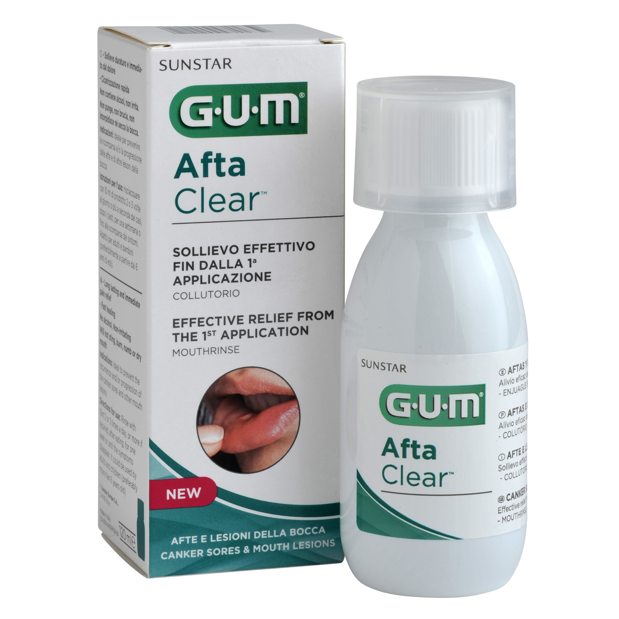 Gum aftaclear rinse 120 ml collutorio