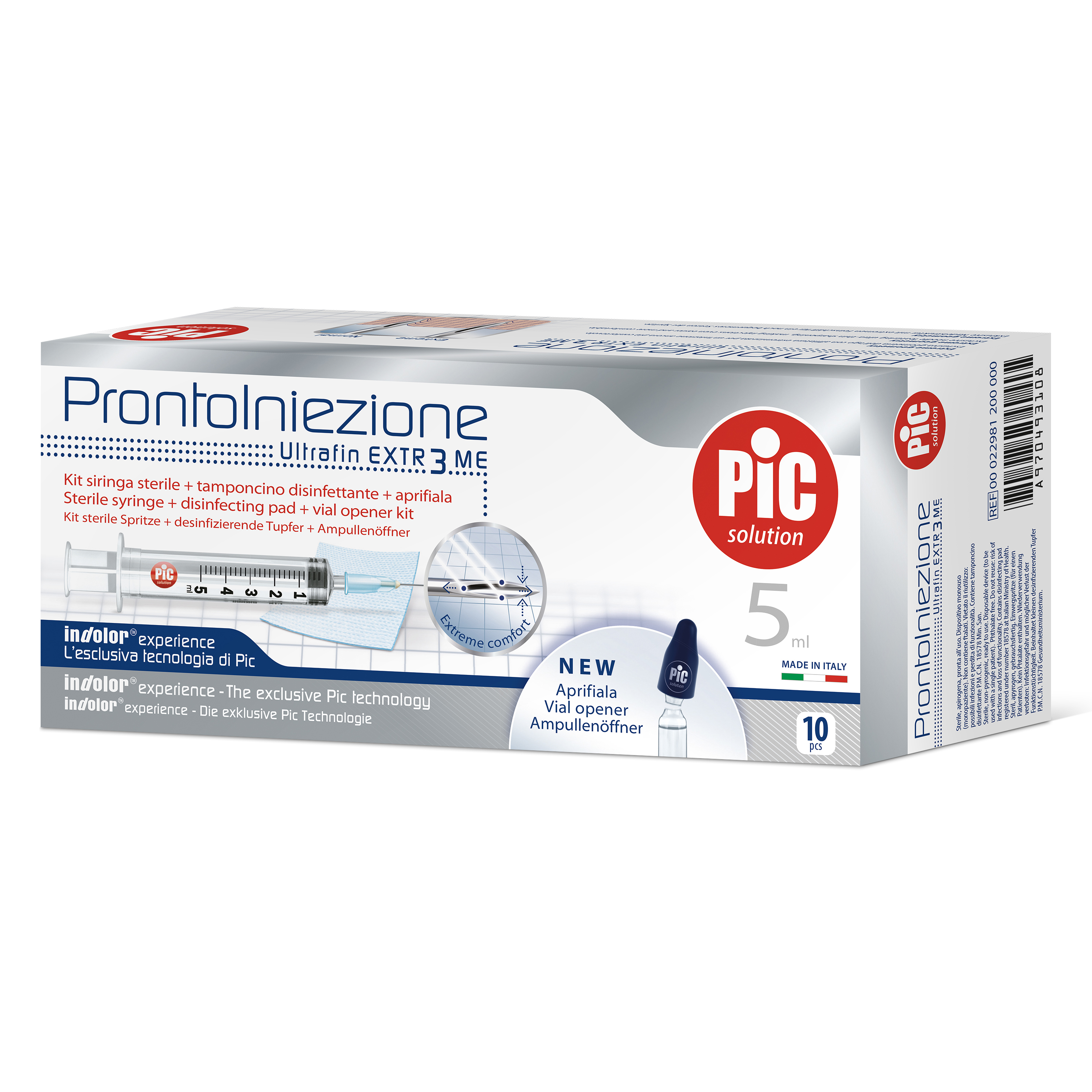 Siringa pic solution pronta iniezione ago montato misura gauge 23 1 1/4 10 pezzi