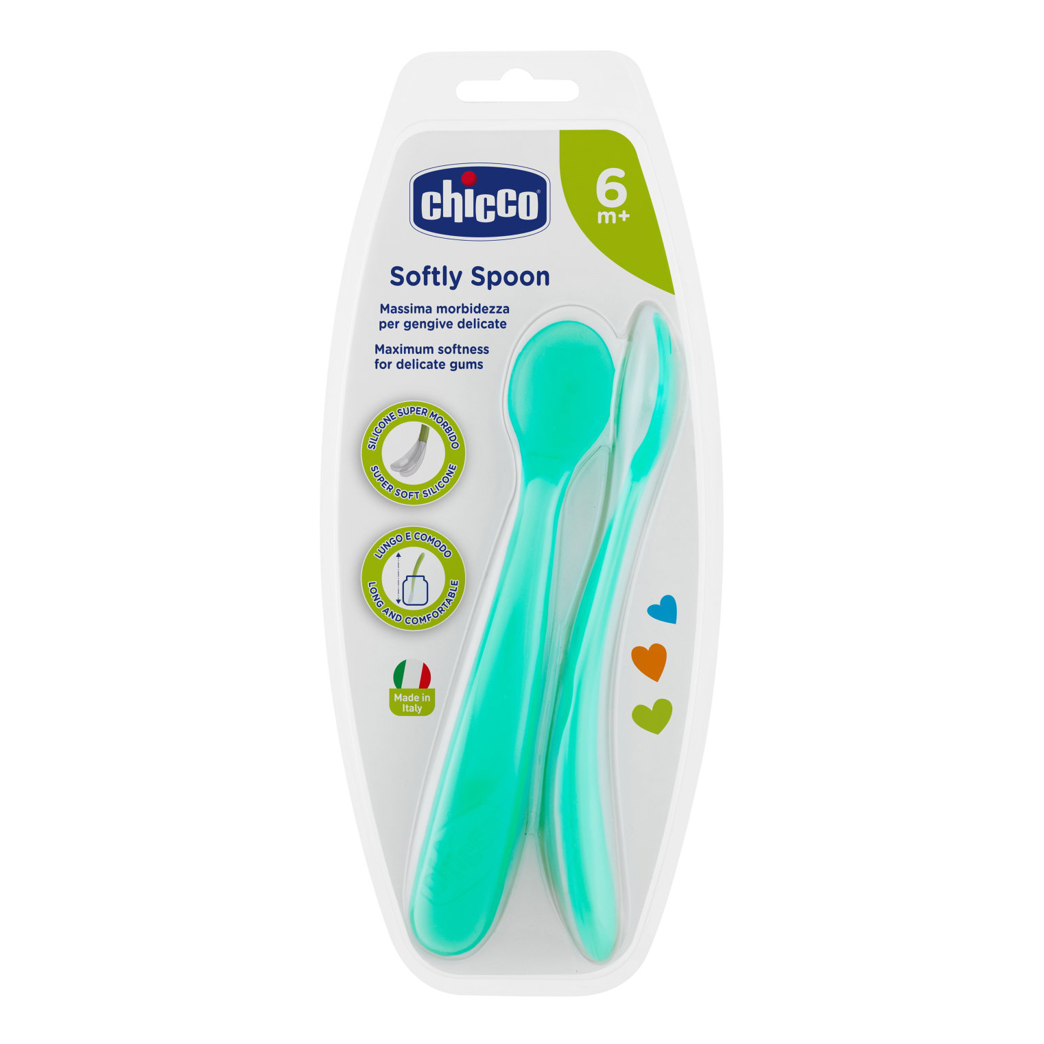 Chicco cucchiaio silicone maschile bi pack 6m+