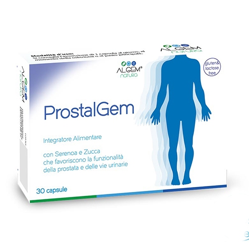 Algem Natura Prostalgem - Integratore in capsule per prostata e le vie urinarie, 30 capsule