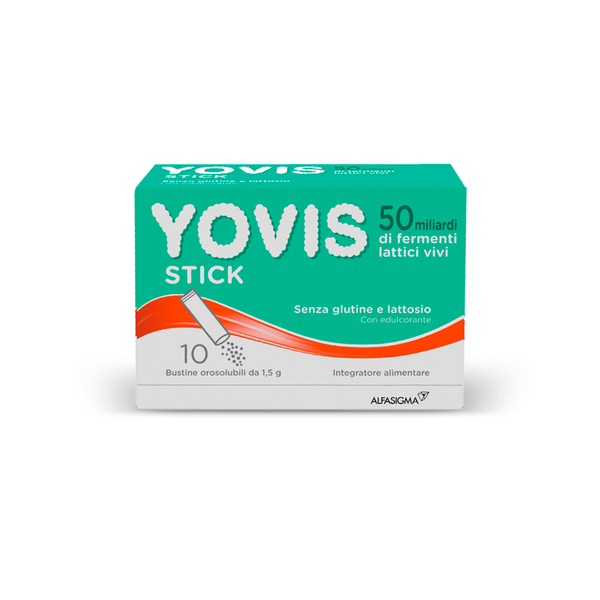 Yovis Stick 50 Miliardi Integratore Fermenti Lattici Vivi e Probiotici 10 Bustine Orosolubili