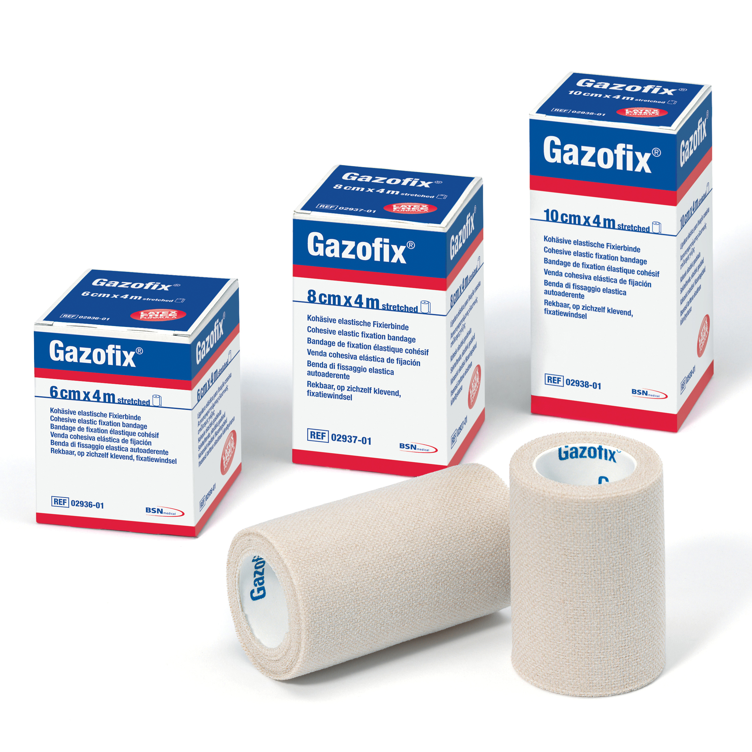 Benda elastica autoadesiva gazofix 6x400 cm