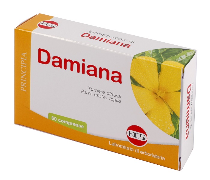 Kos Damiana Estratto Secco Integratore Tonico, 60 Compresse