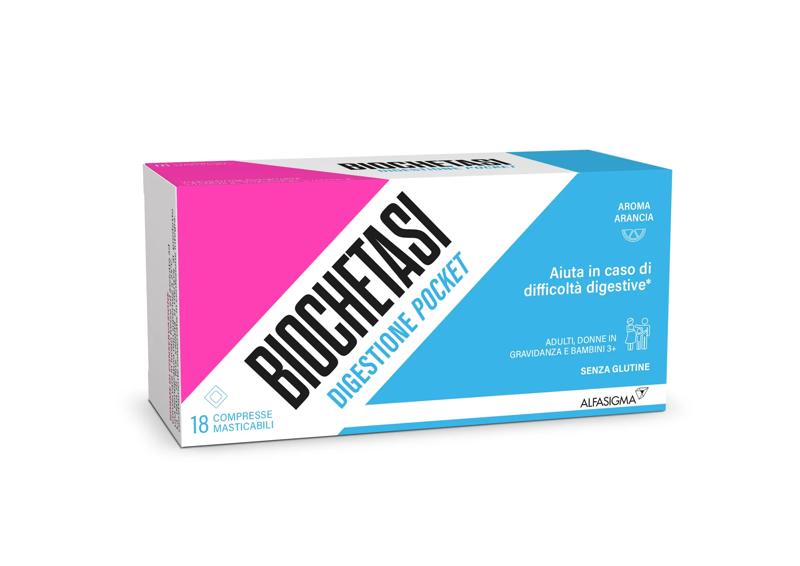 Biochetasi Digestione Pocket Digestivo per Acidità e Reflusso 18 Compresse