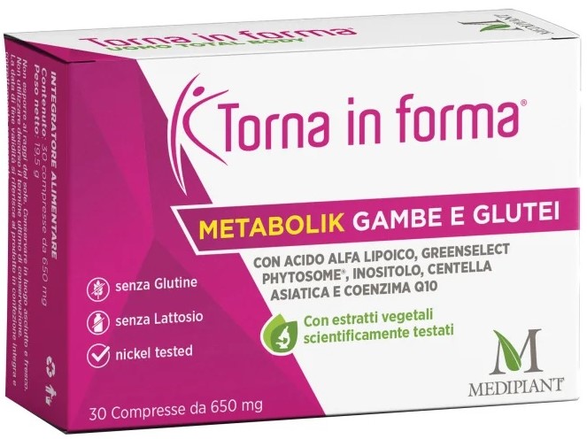 Metabolik Torna In Forma Gambe E Glutei Integratore Per Il Drenaggio Dei Liquidi E Gli Inestetismi Della Cellulite 30 Compresse — confronto prezzi