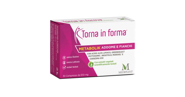 Torna in forma metabolik addome e fianchi 30 capsule