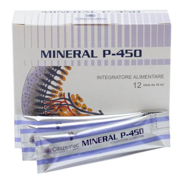Citozeatec Mineral P 450 Integratore Alimentare per Stress Fisico e Mentale 12 Stick 10ml