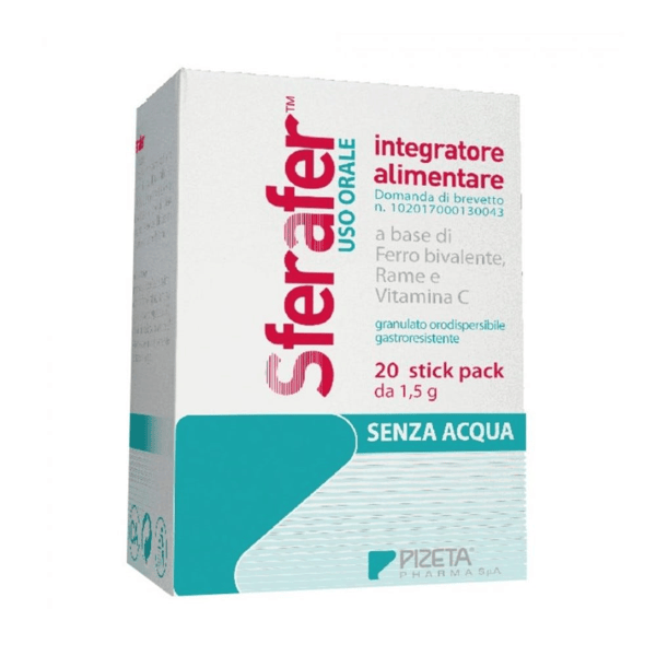 Sferafer Integratore Per La Formazione Dei Globuli Rossi E Dell'emoglobina 20 Stick Pack