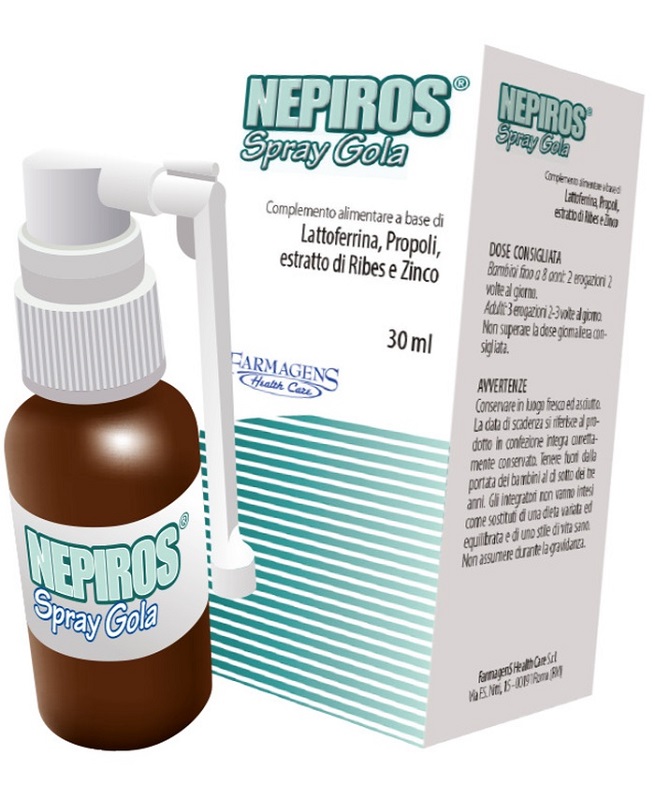 Farmagens Health Care Nepiros Spray Gola 30 Ml Nuova Formula