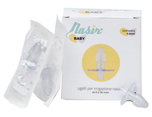 Nasir Baby Ugelli per Siringa Pulizia Nasale Delicata e Sicura per Bambini 3 pezzi