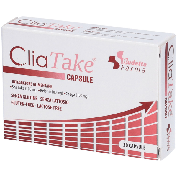 Budetta Farma CliaTake Integratore Reishi Shiitake 30 Capsule Senza Glutine