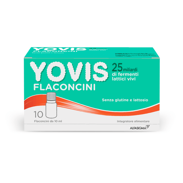 Yovis Flaconcini 25 Miliardi Integratore Fermenti Lattici e Probiotici 10 Flaconcini per intestino