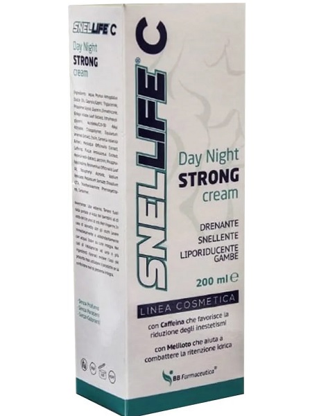 Snellife C Day Night Strong Crema Corpo Drenante Snellente Liporiducente Gambe 200ml