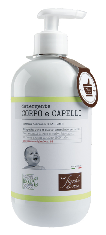 Corpo/capelli talco fiocchi di riso 400 ml