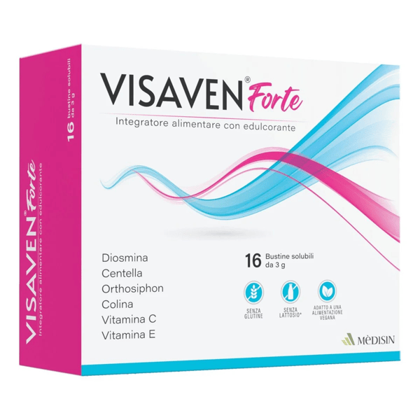 Medisin Visaven Forte Integratore 16 Bustine Diosmina Circolazione Senza Glutine