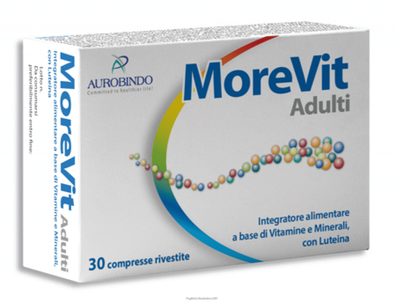 MoreVit Adulti Integratore a Base di Vitamine e Minerali 30 Compresse — confronto prezzi