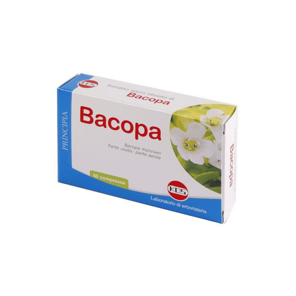 Bacopa Monnieri ES Integratore per Memoria e Funzioni Cognitive 60 Compresse