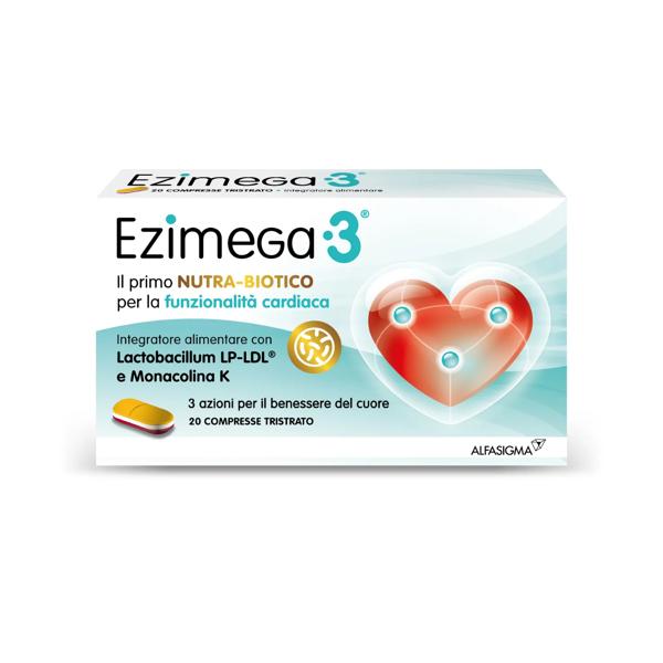 Ezimega 3 Integratore per Colestrolo Trigliceridi e Cuore 20 Compresse