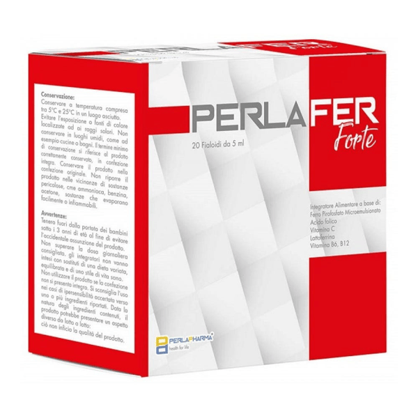 Perlafer Forte Integratore Ferro e Vitamine 20 Fialoidi