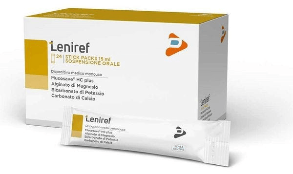 Leniref Integratore Reflusso Gastroesofageo 24 Stick