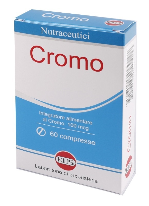 Kos Cromo Integratore Metabolismo Glucosio e Macronutrienti, 60 Compresse