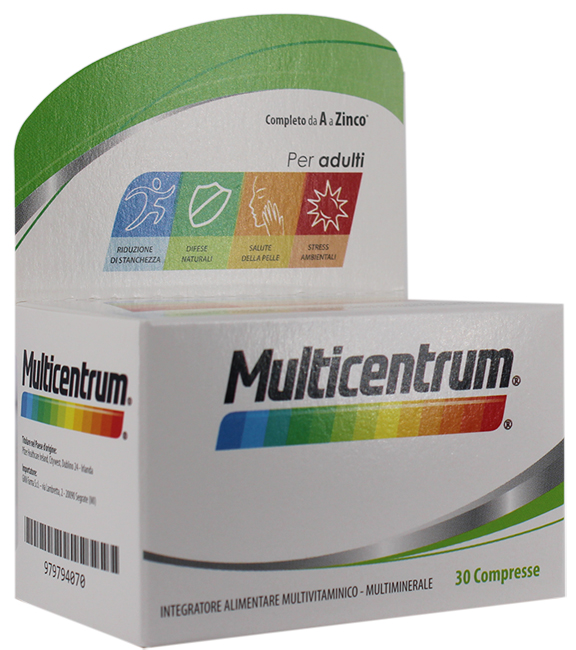 Multicentrum adulti integratore multivitaminico 30 compresse