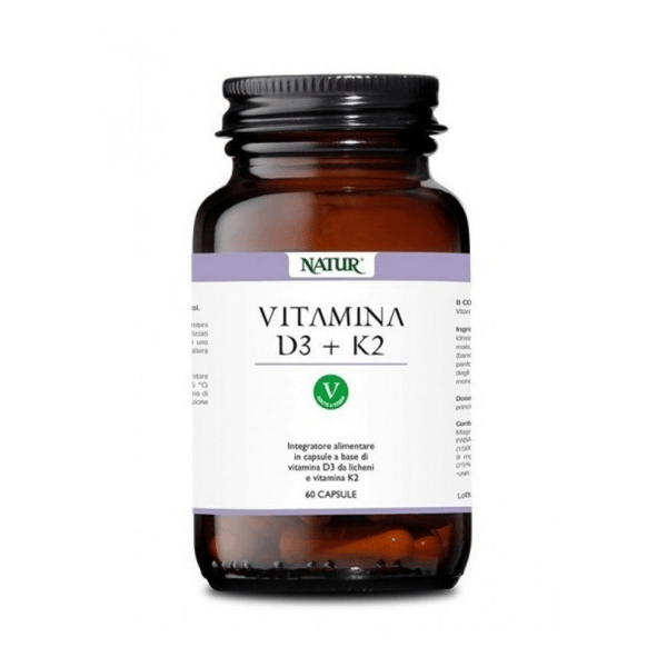 Vitamina D3+K2 Integratore per Ossa e Cardiovascolare 60 capsule