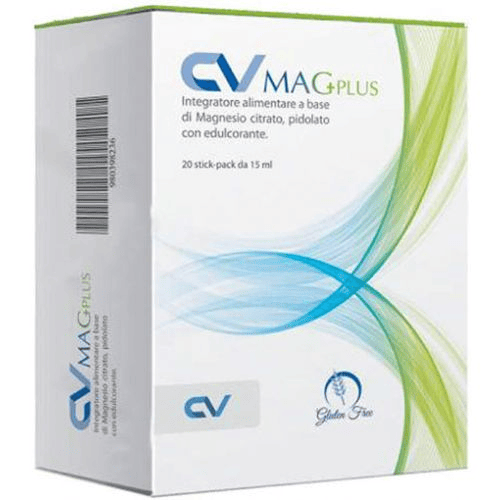 CV Mag Plus Integratore Magnesio Citrato e Pidolato 20 Bustine