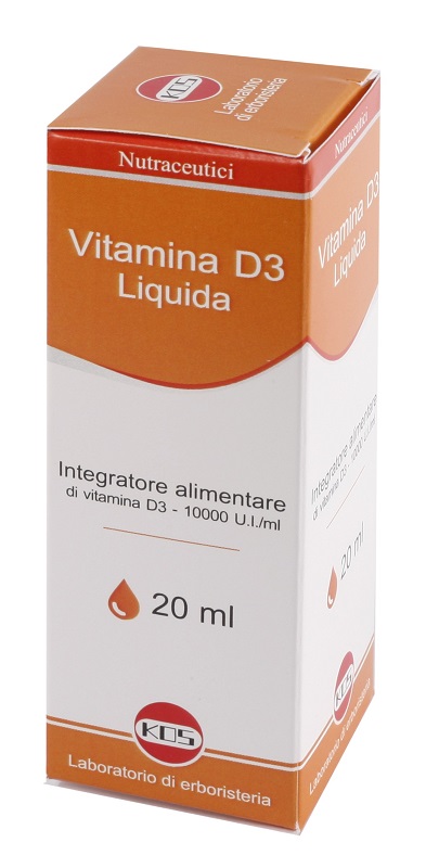 Kos Vitamina D Liquida 10.000 UI Integratore per Ossa e Sistema Immunitario 20 ml
