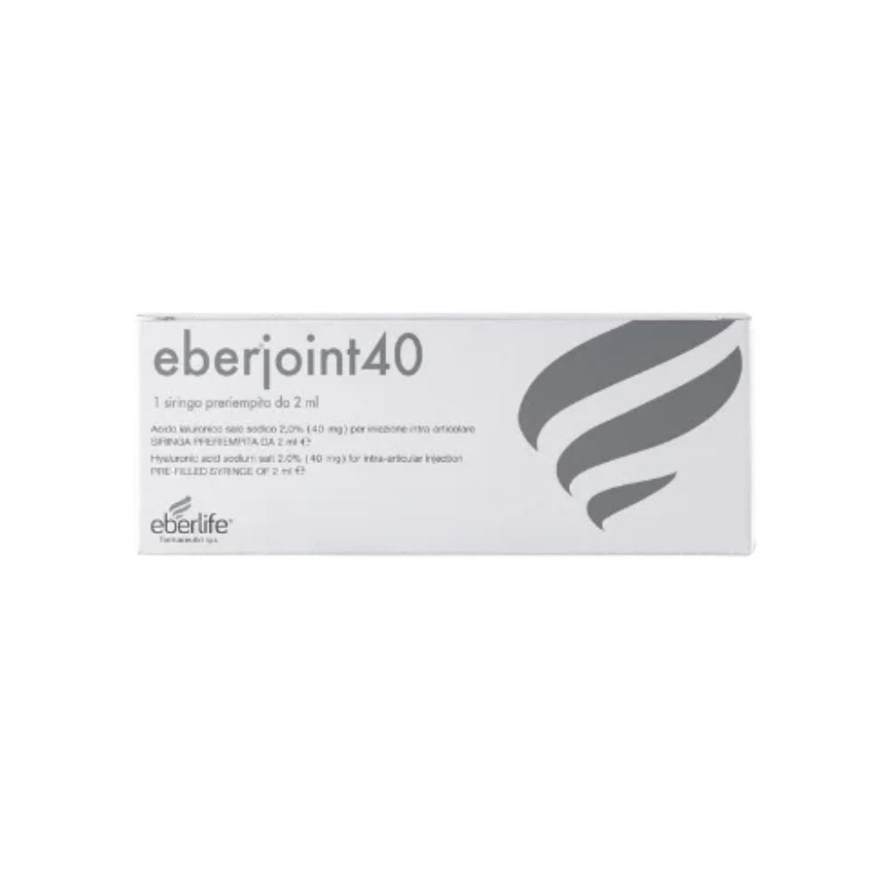 Eberlife Farmaceutici EberJoint 40 Siringa Intra-Articolare 2% Acido Ialuronico, 1 siringa