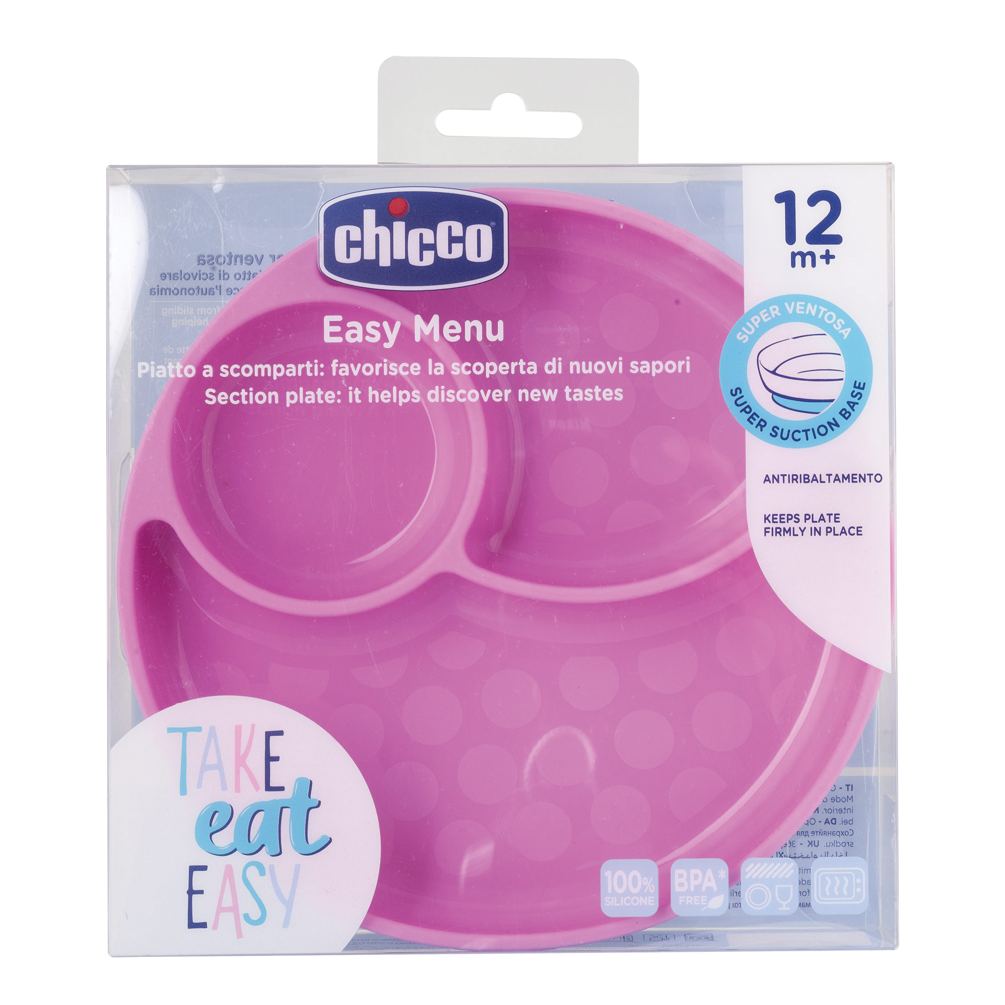 Chicco piatto silicone ventosa rosa — confronto prezzi