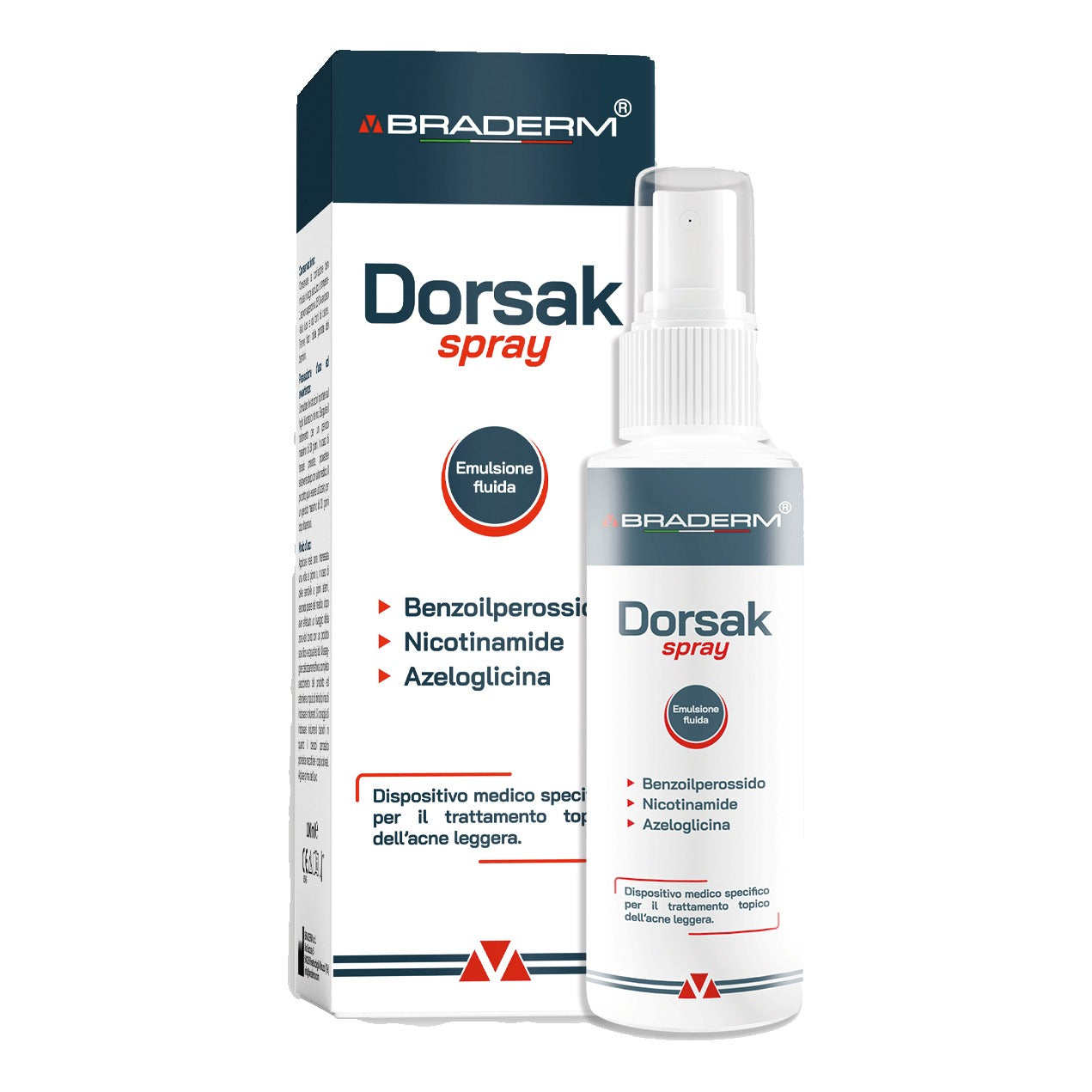 Braderm Dorsak Trattamento Topico dell'Acne Leggera e Moderata, 100ml