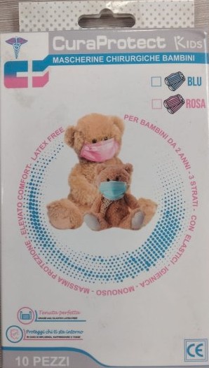 Mascherine chirurgiche per bambini Cura Protect Kids 10pz