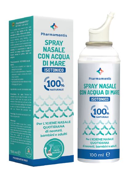 Pharmamentis Spray Nasale con Acqua di Mare Isotonico, 100ml