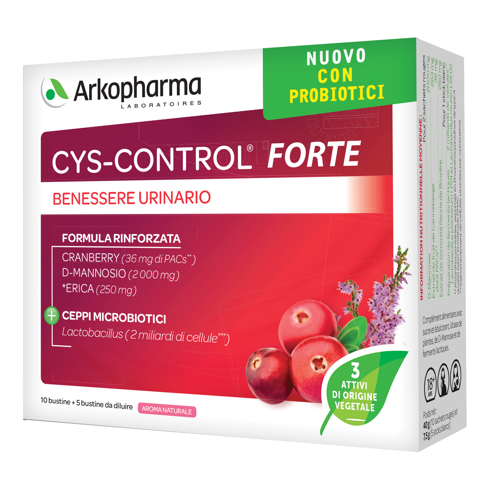 Cys control forte probiotici 15 bustine