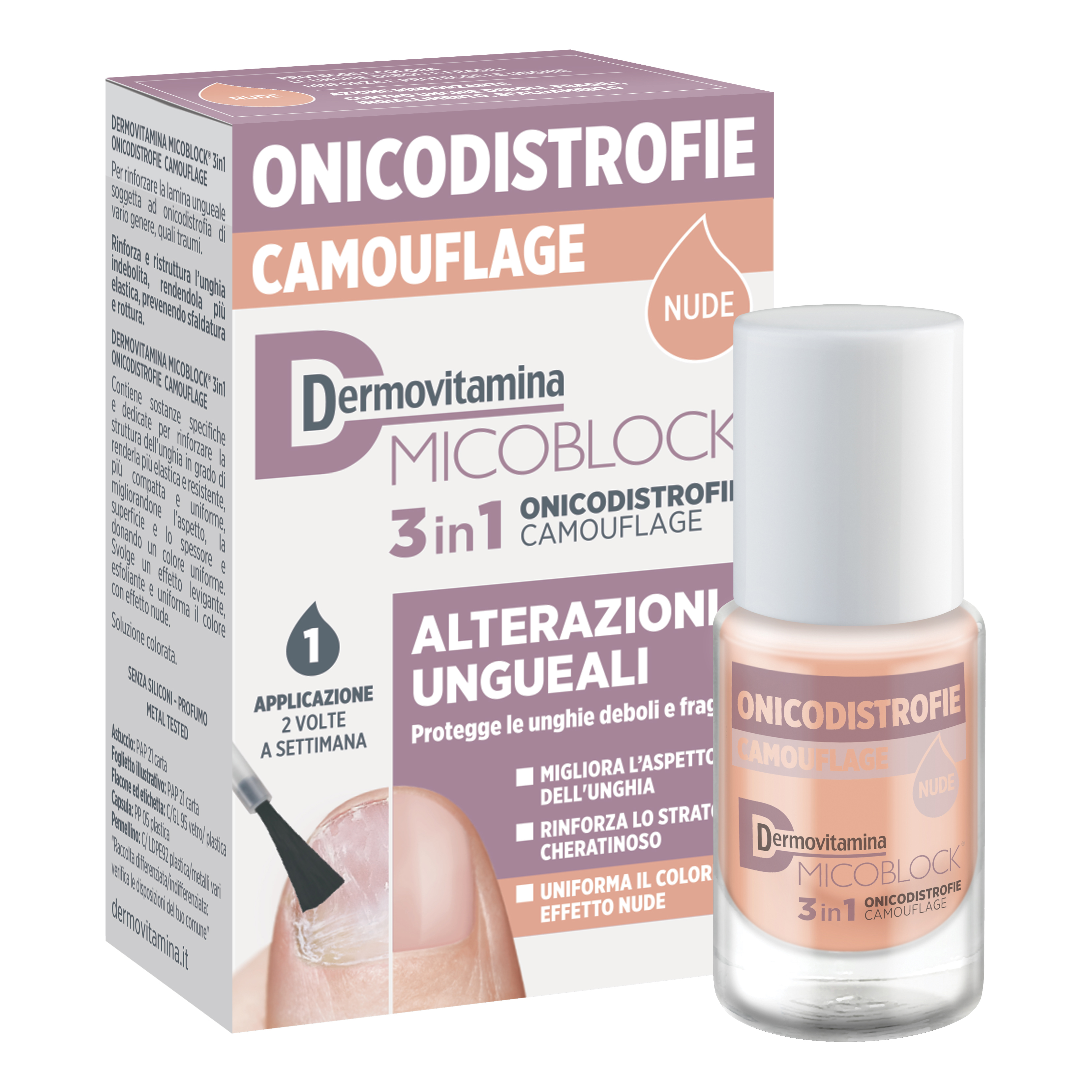 Dermovitamina micoblock 3 in 1 onicodistrofie camouflage 8 ml