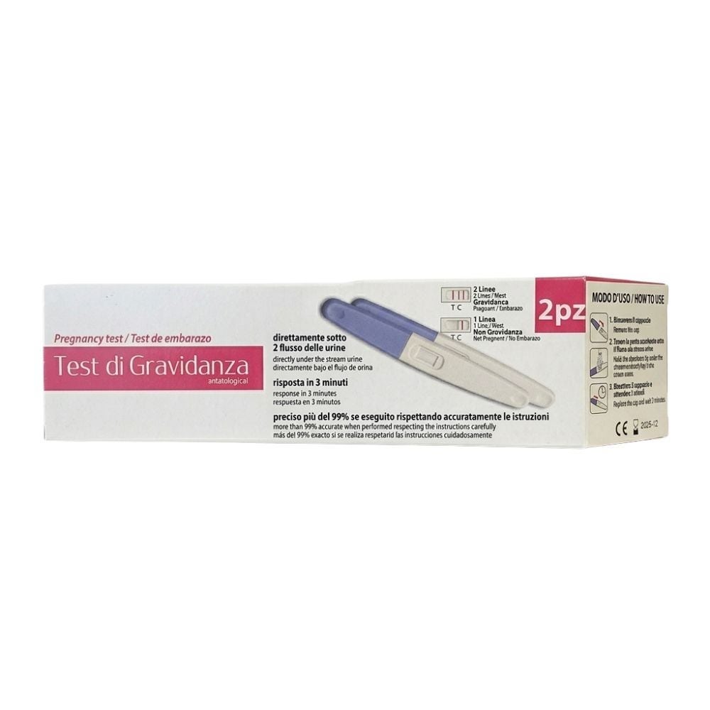 E.FA.S. Test di gravidanza - Kit per la ricerca dell'ormone hCG nelle urine, 2 pezzi monouso