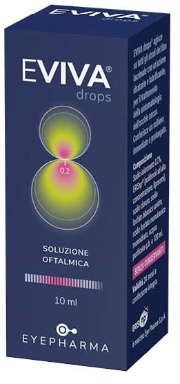 Eyepharma Eviva Drops Gocce Oculari Idratanti per Occhi Secchi e Lenti a Contatto 10ml