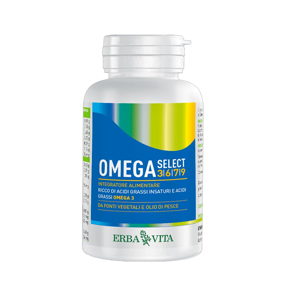 Erba Vita Omega - Select 3-6-7-9 Integratore Cuore e Circolazione, 120 Perle