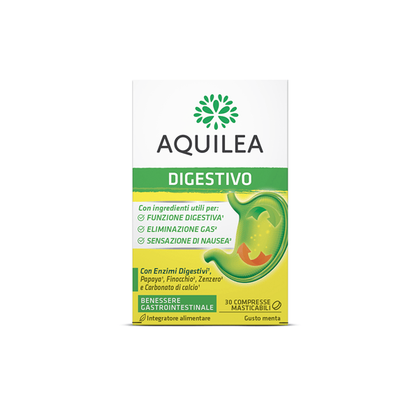 Aquilea Digestivo Integratore Per il Benessere Gastrointestinale 30 Compresse Masticabili