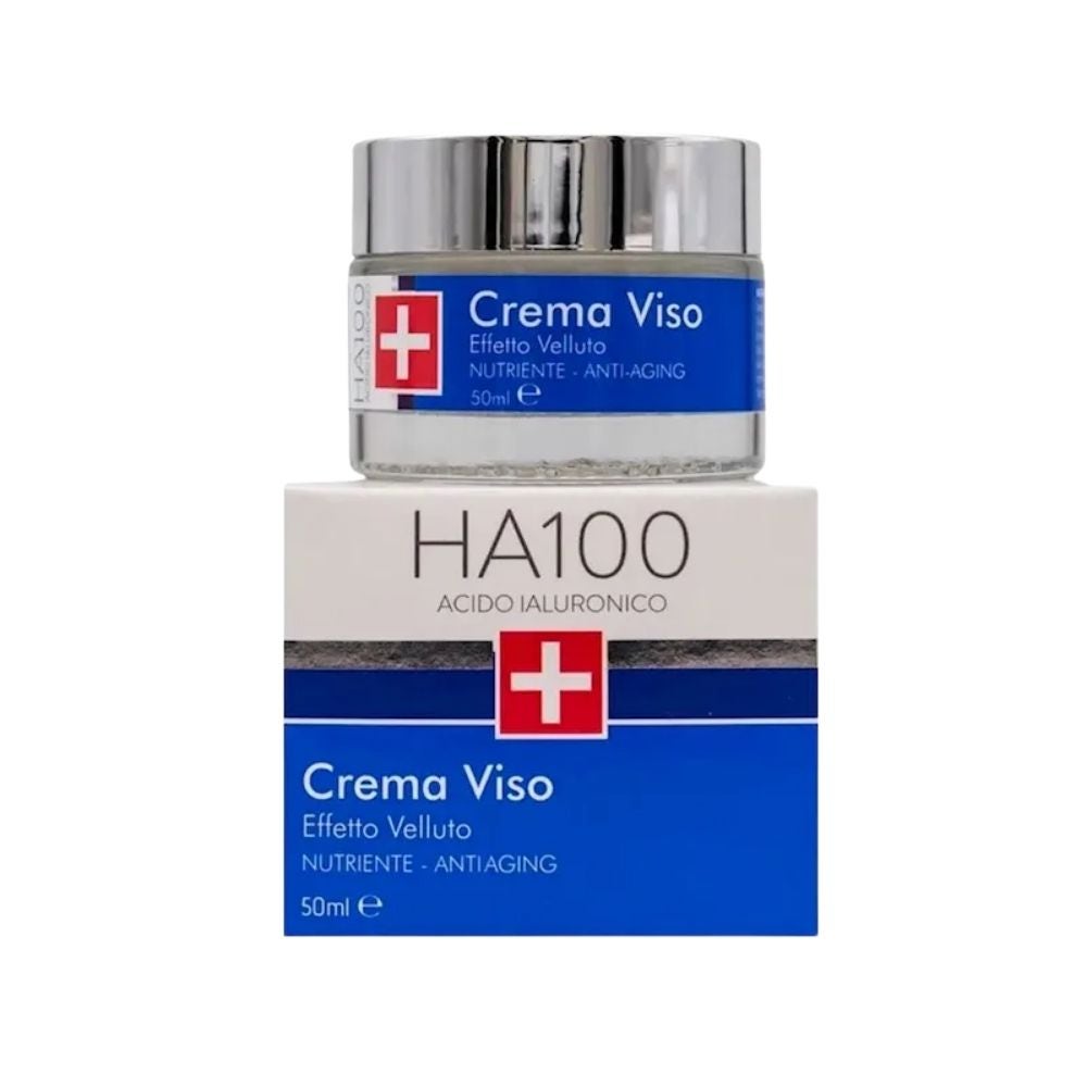 EFAS Linea100 HA100 Crema Viso all'Acido Ialuronico Nutriente e Anti Età, 50ml